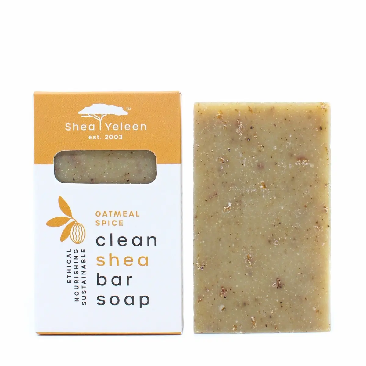 Shea Yeleen Oatmeal Spice Shea Butter Moisturizing Bar Soap  Skincare Cleansing Skin Repair Body Care Body Wash Moisture Soothing