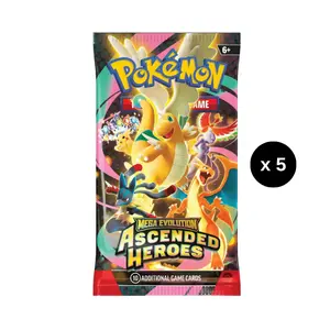 Pokemon English ME2.5 Ascended Heroes 5 Pack Bundle CARDS LIVE OPENING