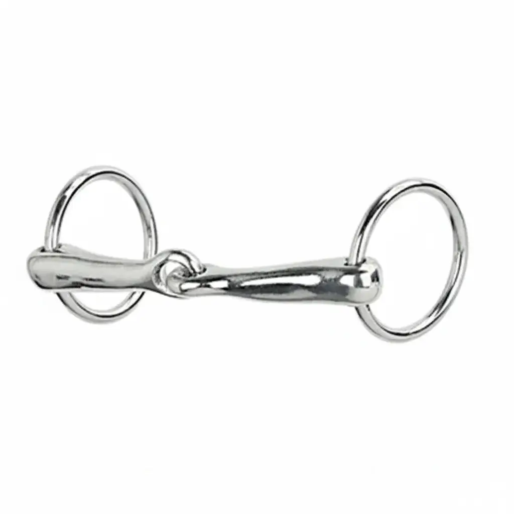 Weaver Leather Nickel Plated Steel Pony Ring Snaffle Bit - 4.5" Mouthpiece - 1.75" Rings