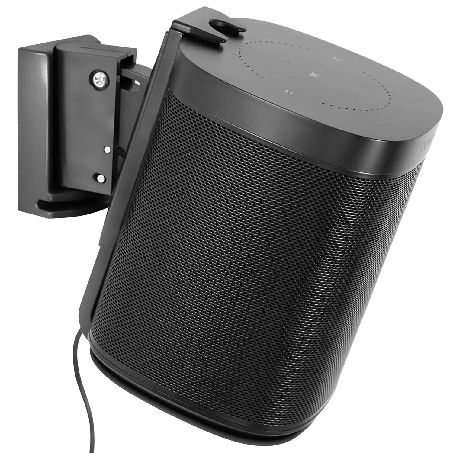 Mount-It! Adjustable Universal Sonos 1 SL/Play:1 Speaker Wall Mount - 18° Tilt, 45° Swivel Aluminium Bracket, Alloy Steel Reinforced, Clutter-Free Setup, Durable Materials, Metallic Build, Plastic-Inclusive, Home Use Sound System Bracket with Warranty