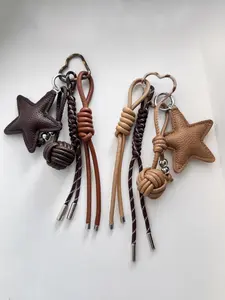 Retro star keychain knot love buckle, Trendy Cute Keychain, personalized creative shape fashionable and practical pendant ornaments,  Medela  DIY knot keychain pendant chain bag pendant, small and exquisite fashion all-match bag pendant, Keychain for bags