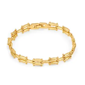 Minimalist Gold Bracelet for Women – 19.3cm Lightweight Luxury Jewelry Elegant Bangle Fashion Modern Accessories