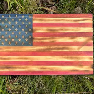 Wooden American Flag