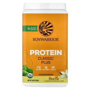 Sunwarrior Classic Plus Protein, Vanilla, 1.65 lb (750 g)