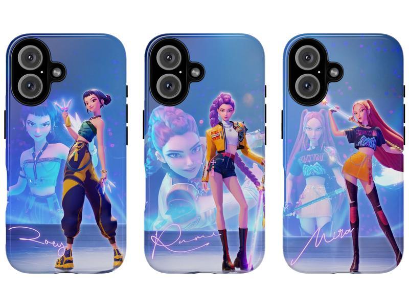 3 Styles Kpop Demon Hunters Tough Case HUNTR/X Rumi, Mira, Zoey Gift ...