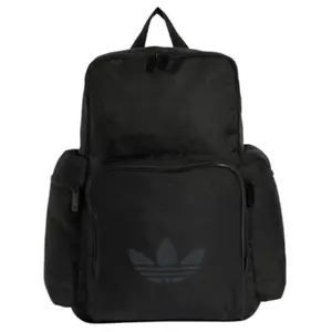Adidas Originals Logo Zipper Closure Recycled Polyester Backpack For Men And Women In Black And Mint Green