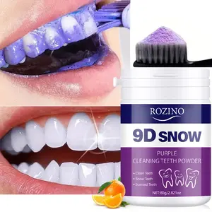 Teeth Whitening Powder with Hydroxyapatite, Color Correction, Stain Removal, Toothpaste Enhancer, 80g, Oral Hygiene Enhancement