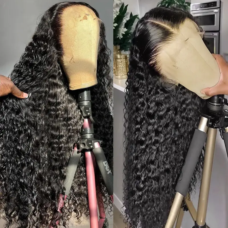 Deep Wave 13x6 HD Lace Front Human Hair Wig Brazilian Curly  display picture 1