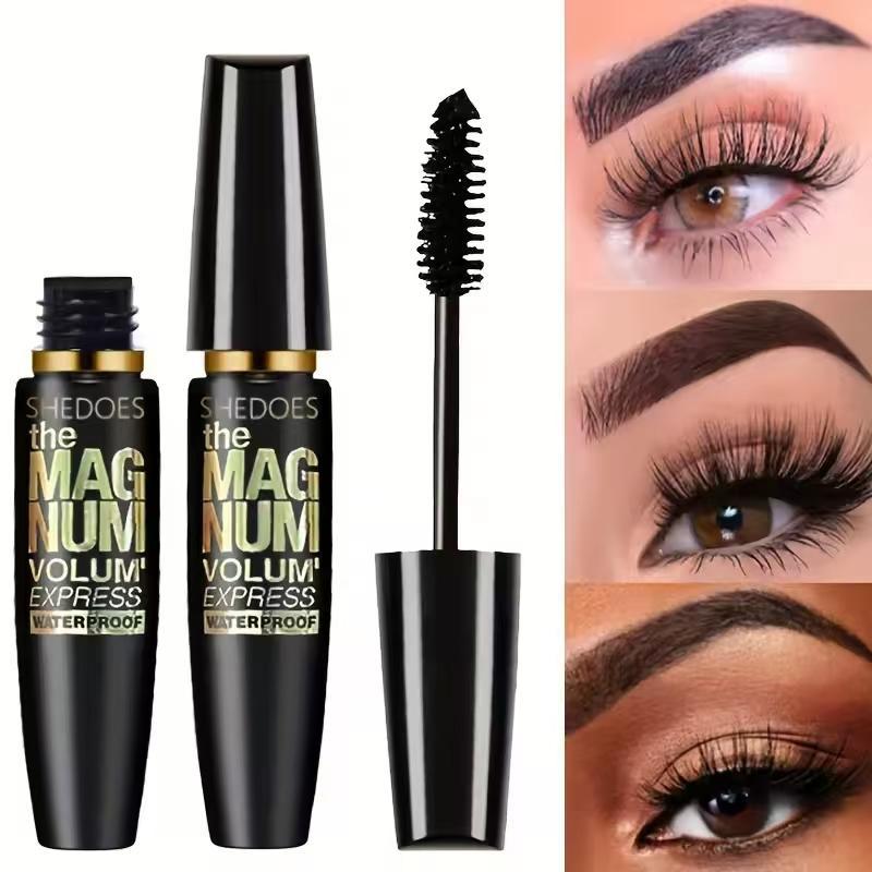 Waterproof & Sweatproof Fiber Mascara -Flash-Dry Vortex Technology with 16HR Zero-Smudge Hold & 3X Volume Boost MakeupCosmetic mascara tubing mascara