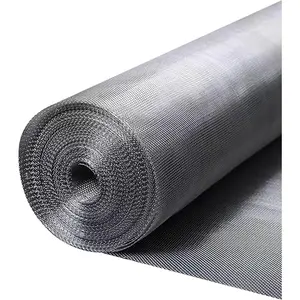 304 Stainless Steel Mesh Window Screen Roll 36" x 200" with Stab Resistant Gloves, Pet Proof Window Screen Replacement, Durable Wire Mesh Screen for Home and Office (36" x 200")