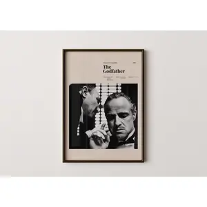 [Sale Off Up To 50%] [No Frame] The Godfather Movie Poster Movie Poster Wall Art, Retro Vintage Cinema Print, Movie-TV Series Poster, Minimalist Home Decor