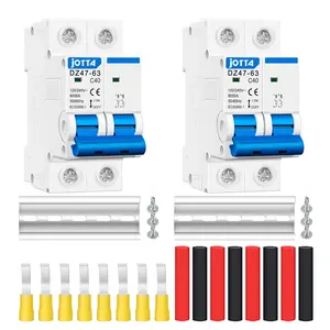 AC Miniature Circuit Breaker Low Voltage 40A 2 Poles 120/240V 50/60Hz DIN Rail Installation (40A 2PCS)