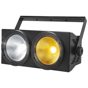 200w Led Blinder Stage Par Lights,2-Eyes Cool +Warm White led Stage Lights, DMX Control,Sound Activation COB Strobe for Theater, Church, DJ Events