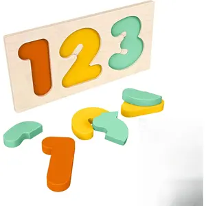 Wood Montessori Toy – 1-2-3 Puzzle, 6-Piece Wooden Learning Activity with Expert Play Tips – American Montessori Society Seal of Excellence for Toddlers & Kids Ages 2+ (Exclusive)