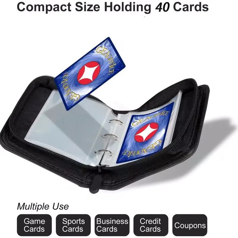 Top Loader Binder Holds 40 Cards, High-Grade PU Trading Card Album for Mtg & Tcg, Designed for Top Loaders, Trading Card Toploaders - TikTok Shop Top Loader Binder Holds 40 Cards, High-Grade PU Trading Card Album for Mtg & Tcg, Designed for Top Loaders, Trading Card Toploaders - TikTok Shop