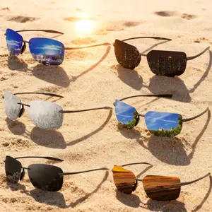 Men’s Thin Rimless Sunglasses – Business-Casual Fashion Eyewear for Everyday Use & Outdoor Activities, Multi-Color Options