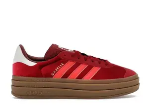 Adidas Gazelle Bold Bright Red Velvet Women's