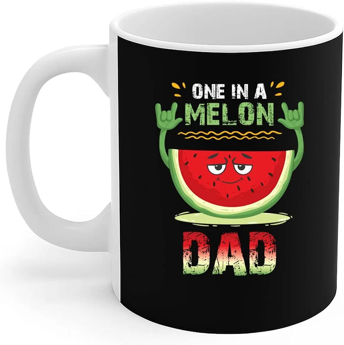 Father's Day Mug One In A Melon Dad Watermelon Gift Coffee Mug 11oz
