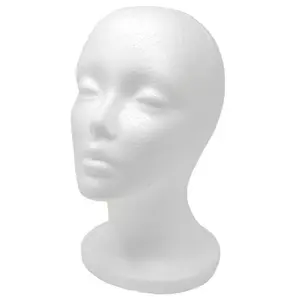 A1 Pacific Female Styrofoam Foam Wig Mannequin Head, 11"