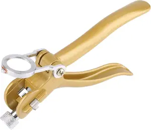 Zinc and Copper Alloy Saw Set Tool Pliers Woodworking Hand Tools Sawset Puller with Magnifier Arc Shaped Handle for Woodworking 18 x 7 x 4 cm