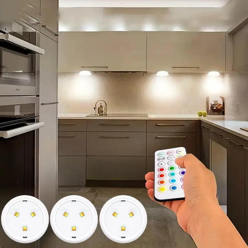 RGB Magnetic Ceiling Light, Modern Color Changing LED Ceiling Light, Wall Mounted Battery Required Ceiling Light with Remote Control for Home Decor