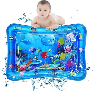 Baby Tummy Time Water Play Mat, Inflatable Water Pad Toys for Infants & Toddlers, Early Development Activity Playmat for 3-48 Months, Baby Sensory Toys for Stimulation & Growth