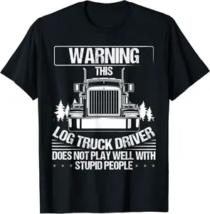 Log Truck Driver Log Trucker Supplies Log Truck Lover T-Shirt - Logantre Shop 77B0CJVSJSGN