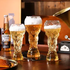 Creative football-shaped high borosilicate glass | High borosilicate beer cup 15zo large capacity drink cup party bar home cup