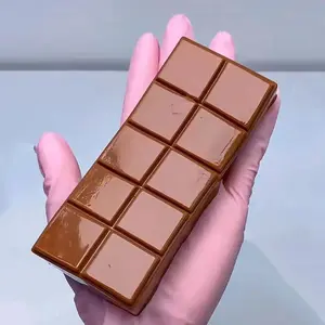 Squishy Chocolate Bar Squeeze Toys Slow Rising White Chocolate Bar Sticky Toy Simulated Food Stress Release Hand Relax Gifts