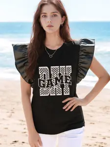 GAME DAY Ruffle Sleeve Blouse