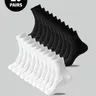 20 pairs of unisex socks, solid black and white casual mid-calf socks, travel socks, moisture-wicking and odor-resistant, minimalist and versatile, comfortable and soft, outdoor sports socks suitable for all seasons, Casual stylish socks