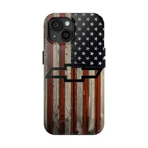 Chevy American Flag Themed Phone Case - Premium Matte Texture, Protection, Shockproof, Anti-Drop, Anti-Fingerprint For IPhone 17, 16, 15, 14, 13,Pro Max, Pro Plus