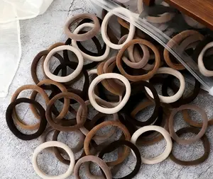 Simple Elastic Hair Ties 40-Piece Set Solid Color   Seamless Headband   Women's Girls Casual Multifunctional Ponytail Holder