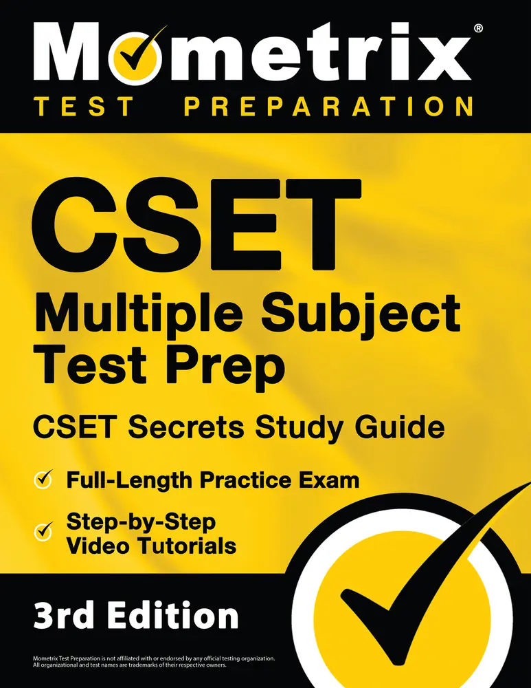 USED Book - CSET Multiple Subject Test Prep - CSET Secrets Study Guide, Full-Length Practice Exam, Step-By-Step Review Video Tutorials: [3rd Edition] by Matthew Bowling (Paperback) - english
