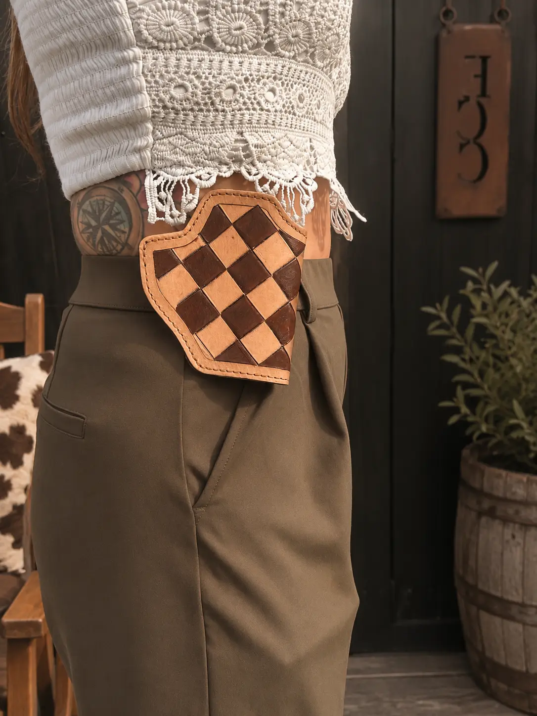 The Checkmate Holster  Genuine Leather Concealed Carry Holster | Right-Hand OWB