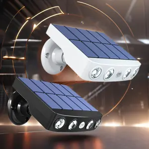 Solar Powered Outdoor Lights, Motion Sensor Security Spot Wall Street Yard Outdoor Patio Lamp, Outdoor Lighting for Home Garden Yard