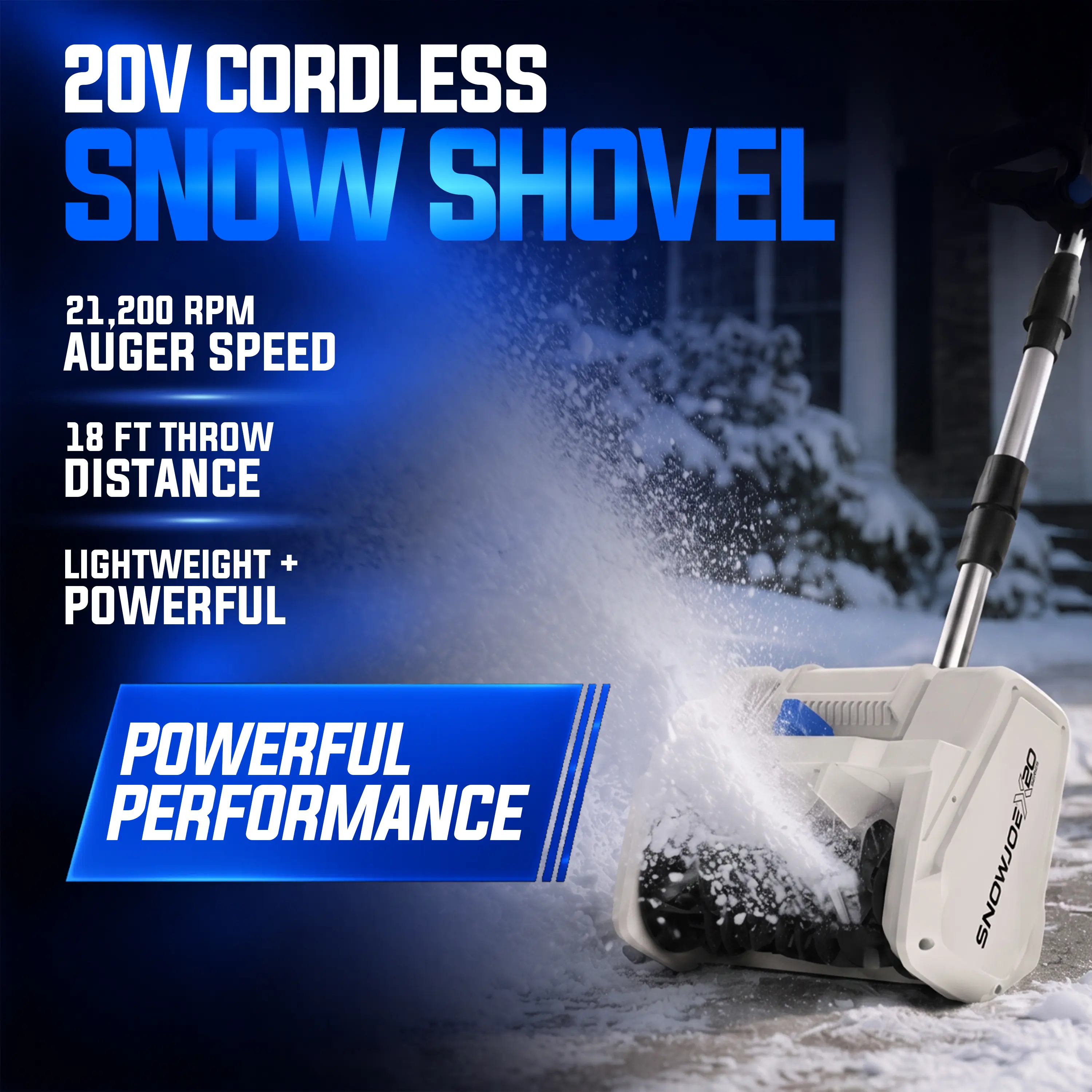 Clear Snow Fast! SNOWJOE 20V Cordless Snow Shovel Kit | Rechargeable Battery + Charger Clear Snow Fast! SNOWJOE 20V Cordless Snow Shovel Kit | Rechargeable Battery + Charger