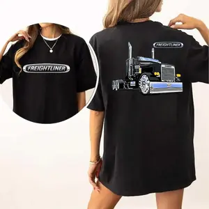 Freightliner Cargo King Cotton T-Shirt, Unisex Casual Classic Prints, Comfort Top, Sturdy Truck Logo, Relaxed Fit for Long Hauls, Awesome Gift for Trucking Fans