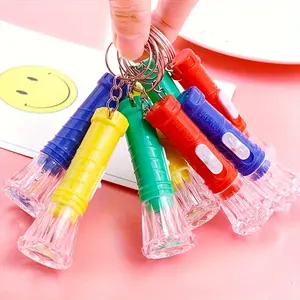 12pcs Mini LED Flashlights with Keychain - Colorful, Portable & Fun for Parties, Halloween, Thanksgiving Christmas Gifts
