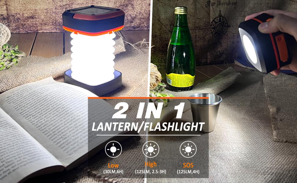 XTAUTO 2-Pack Foldable Portable LED Camping Light, Solar USB Rechargeable Waterproof Outdoor Lights, Emergency Flashlight for Hiking Camping Power Outages Hurricane XTAUTO 2-Pack Foldable Portable LED Camping Light, Solar USB Rechargeable Waterproof Outdoor Lights, Emergency Flashlight for Hiking Camping Power Outages Hurricane