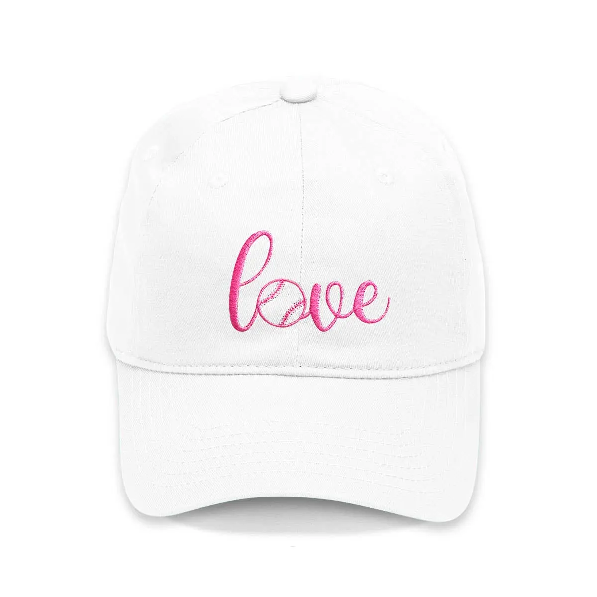 Baseball Softball Love Hat Embroidered Game Day Cap for Women #M190VL-BALLLOVE