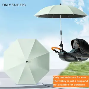 Adjustable Summer Baby Stroller Umbrella for Cooling Shade and Sun Protection, Perfect for Outdoor Travel Use with Infants