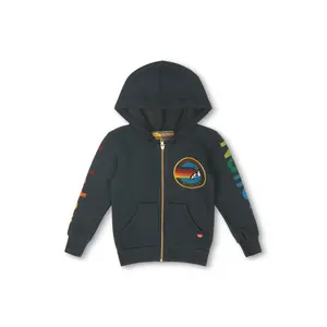 KID'S AVIATOR NATION MALIBU ZIP HOODIE - CHARCOAL