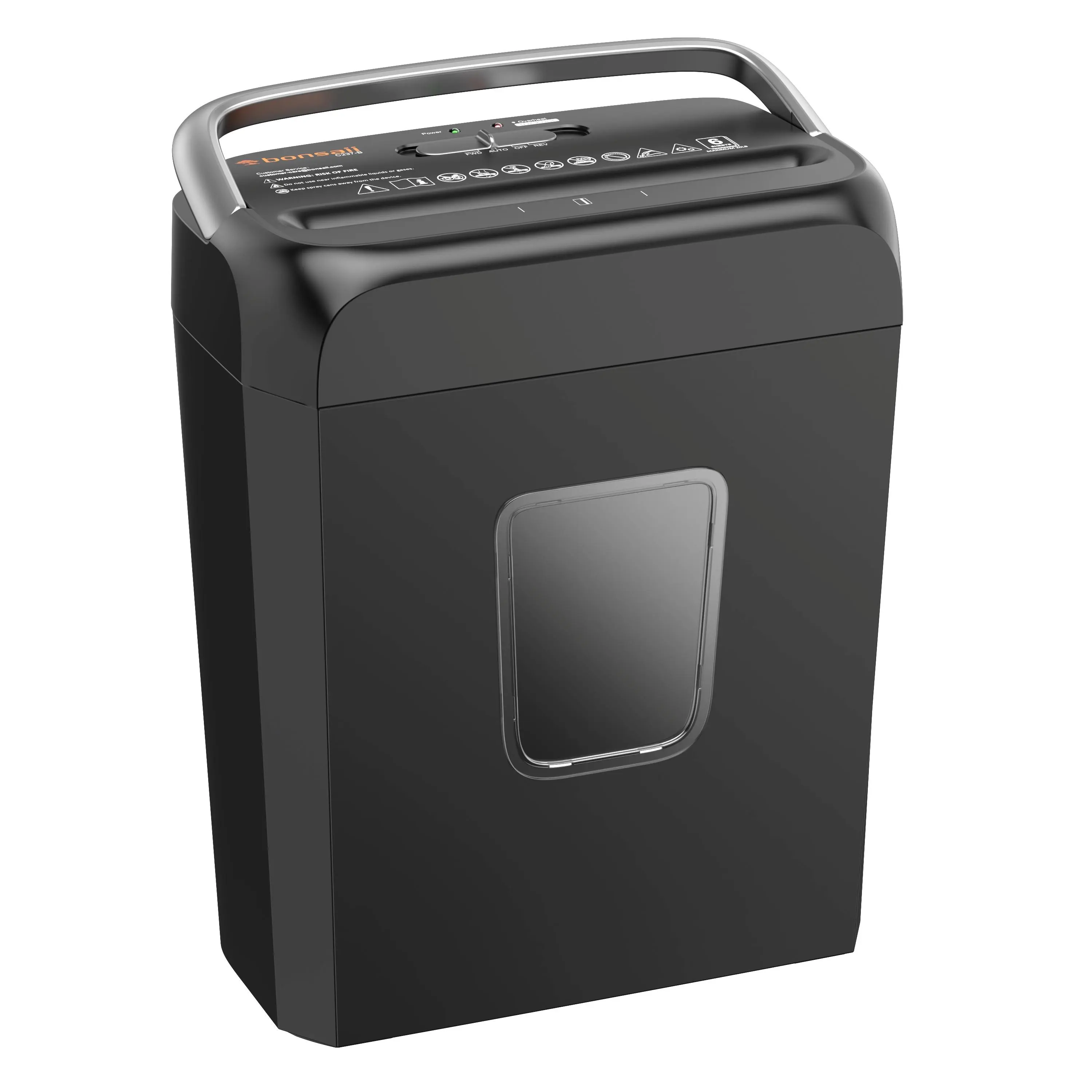 Bonsaii 10-Sheet Crosscut Paper Shredder, P-4 High-Security for Home Office, with Handle, 3.4 Gal Wastebasket for Documents, Mail, Staples & Clips, Fathersdaygift