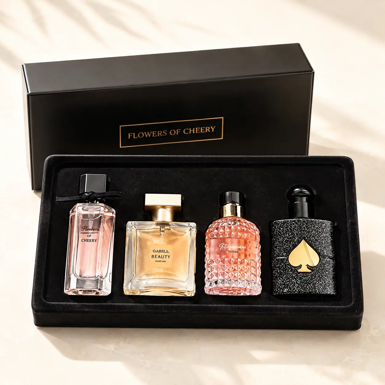 4Pcs Luxury Perfume Gift Set, Mini Eau de Parfum Collection, Floral Fruity Scent Sampler, Elegant Fragrance Gift Box