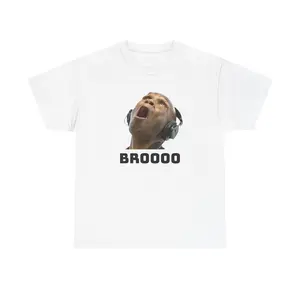 Jaden Smith, Funny Unisex Heavy Cotton Tee - "BROOOO" Graphic Tee, Humorous Gift, Casual Wear, 90s Nostalgia, Birthday Present, Everyday Style