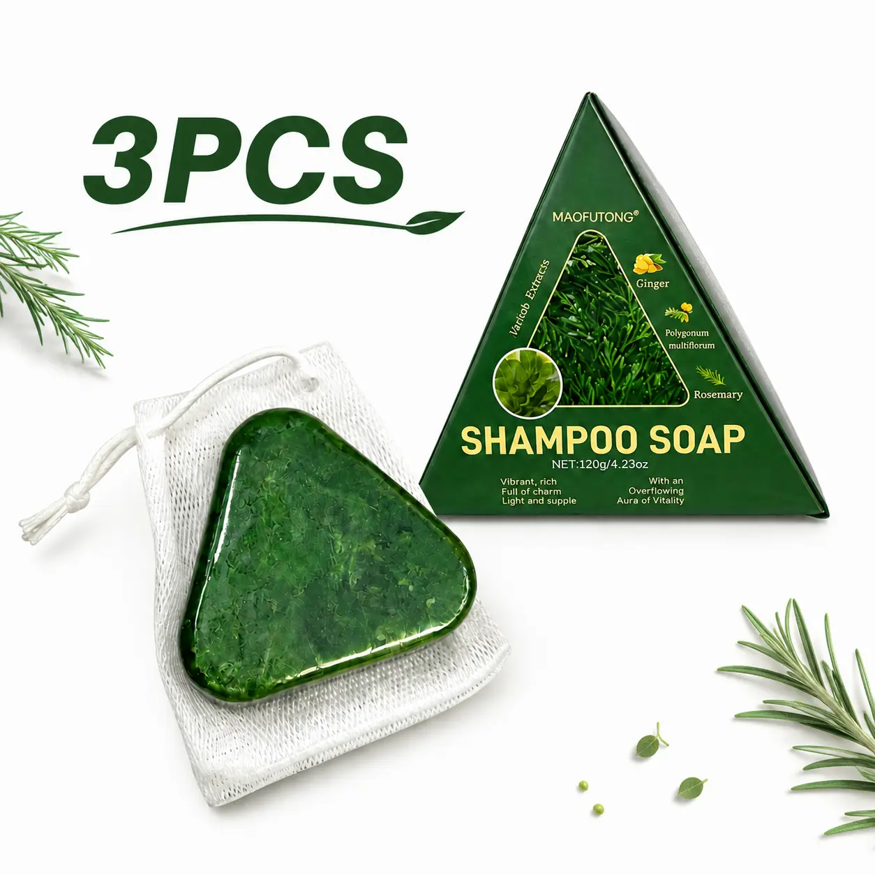 Usman hair soap nourishes hair roots, relieves scalp itching, controls oil and hair fluffiness, and is a solid hair soap suitable for both men and women Sulfate-Free Moisture Hair Care Set