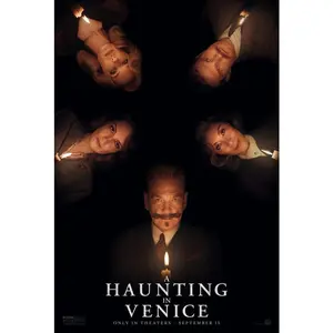 A HAUNTING IN VENICE - 13"x19" Original Promo Movie Poster MINT 2023 Hercule Poirot