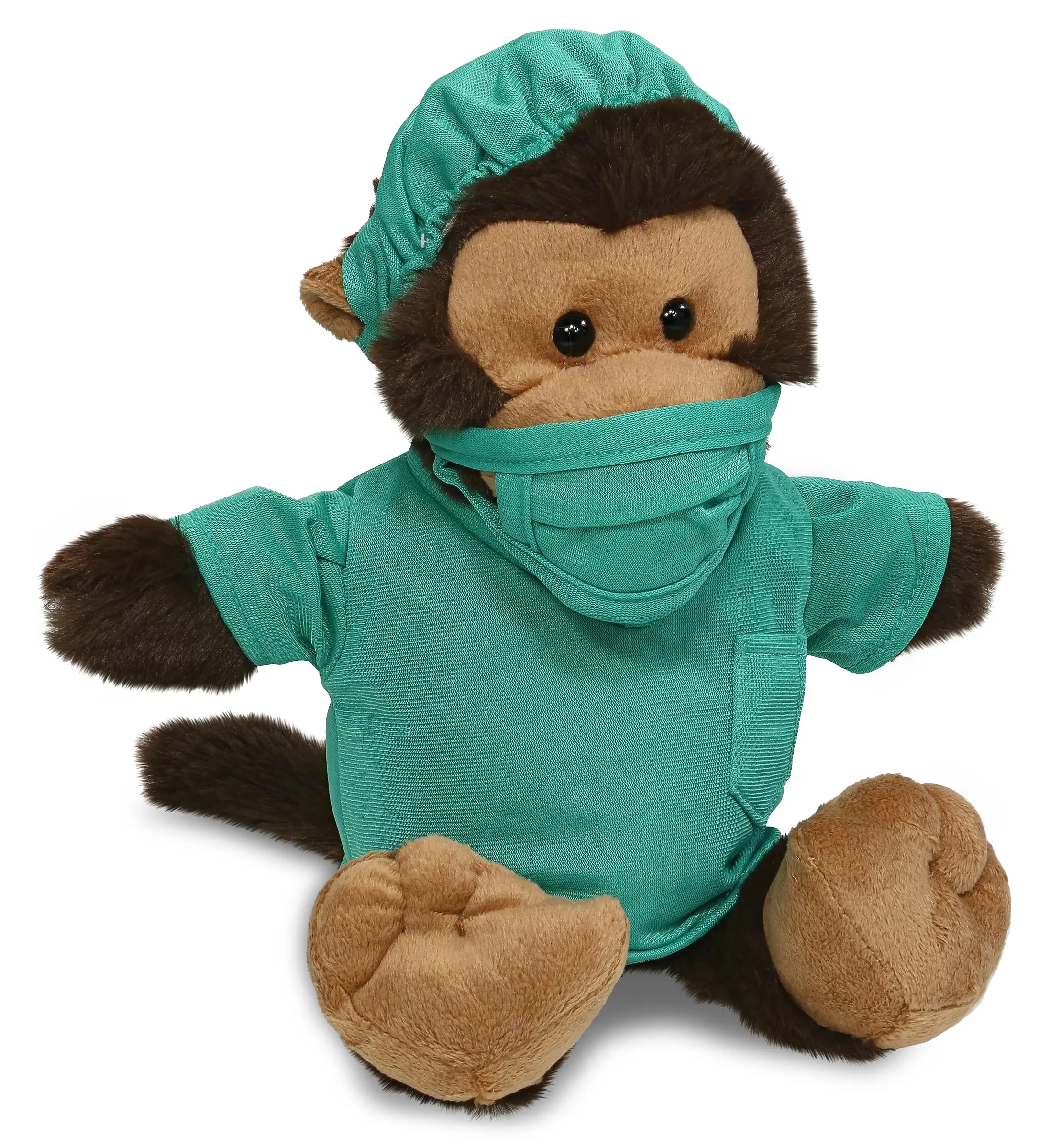 DOLLIBU 9 in Super-Soft Plush Doctor Monkey Stuffed Toy - With Doctor Outfit, Animals & Nature Themed, Developmental for 0-12 Years, Enhances Creativity & Cuddling Play
