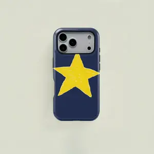 Yellow Star Print Phone Case,Rugged 2in1 Shockproof Phone Protective Cover,phone Case Suitable for Iphone 11/12/13/14/15/16/17 Pro Promax Plus Air and Samsung S22/S23/S24/S25 Plus Ultra Fe,Perfect Valentine's Day,Couple,Friend Gift